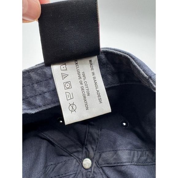 Indian Motorcycle adjustable baseball cap in dark navy blue - Picture 6 of 6